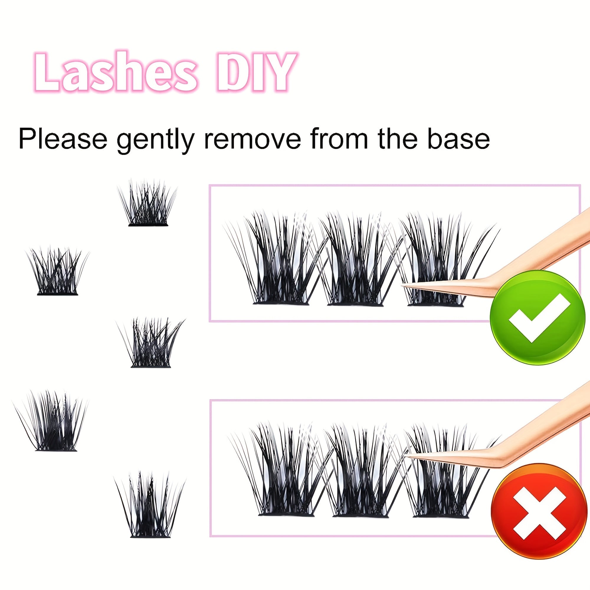 100 Pcs Cluster Eyelashes 8 16mm Wispy False Eyelashes D Curling Fluffy Lashes
