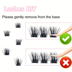 100 Pcs Cluster Eyelashes 8 16mm Wispy False Eyelashes D Curling Fluffy Lashes