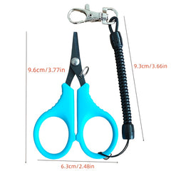 ALASICKA Small Fishing Scissors Line Cutter With Lanyard Buckle