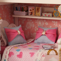 Girl Room Bedroom Decoration Home Accessories Assembly Puzzle Doll House Set