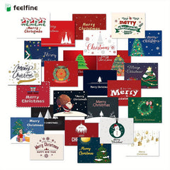 Feelfine Christmas Cards 50pcs Boxed - Modern Design - Blank Greeting Bulk