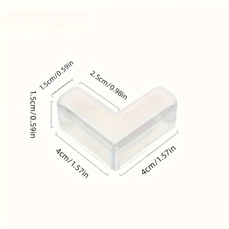 2pcs Transparent Soft Corner Safety Cover for Furniture Protection