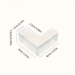 2pcs Transparent Soft Corner Safety Cover for Furniture Protection
