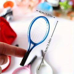 2pcs Dollhouse Tennis Racket Kit Creative Photo Props Small Gift