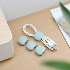 4pcs Travel Data Cable Collection Buckle Headphone Charging Cable