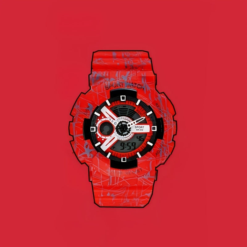 Waterproof Sports Watch Double Display Versatile Wrist Watch