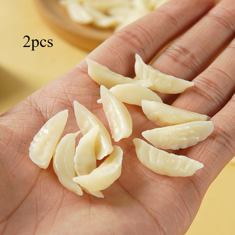 2pcs Simulation Dumpling Food Play Model DIY Hand Simulation Food Clay Toy