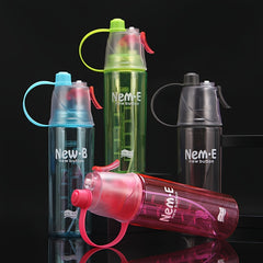 600ml Portable Sports Spray Water Cup - Cooling Bottle