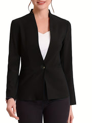 Business Casual Blazer Women's Plus Solid Long Sleeve V Neck Blazer