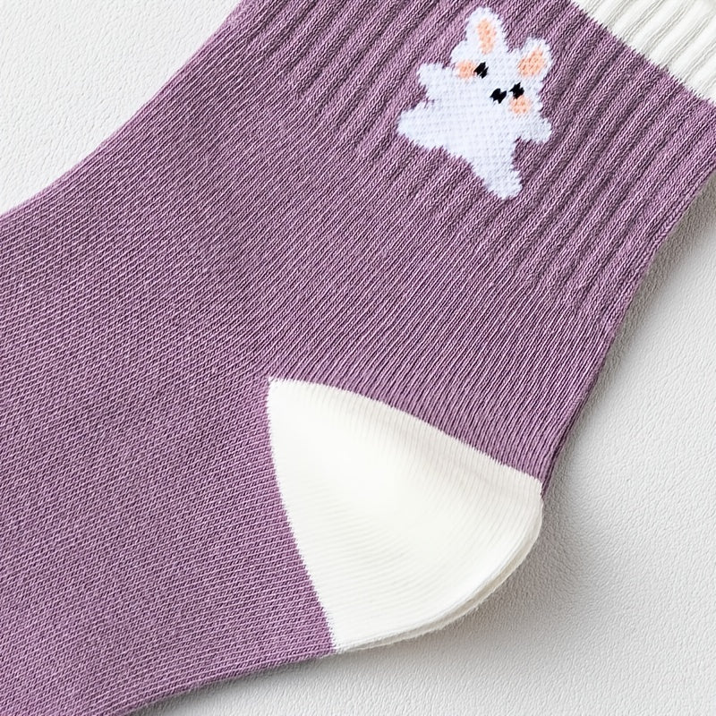 3 Pairs Cartoon Print Socks Women's Stockings