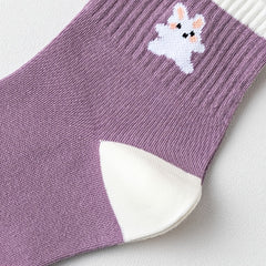 3 Pairs Cartoon Print Socks Women's Stockings