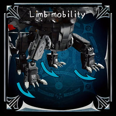 Night Shadow Dragon Building Blocks - High End Magic Themed Desktop Model