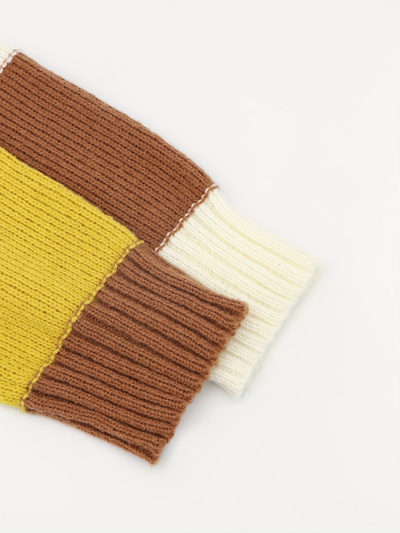 Colorblock Open Front Sweater Cardigan