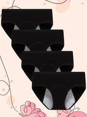 4pcs Girls Triangle Panties Leak-proof Period Panties