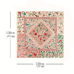 Soft Silky Satin Square Scarf Geometric Printed Shawl Hair Wrap