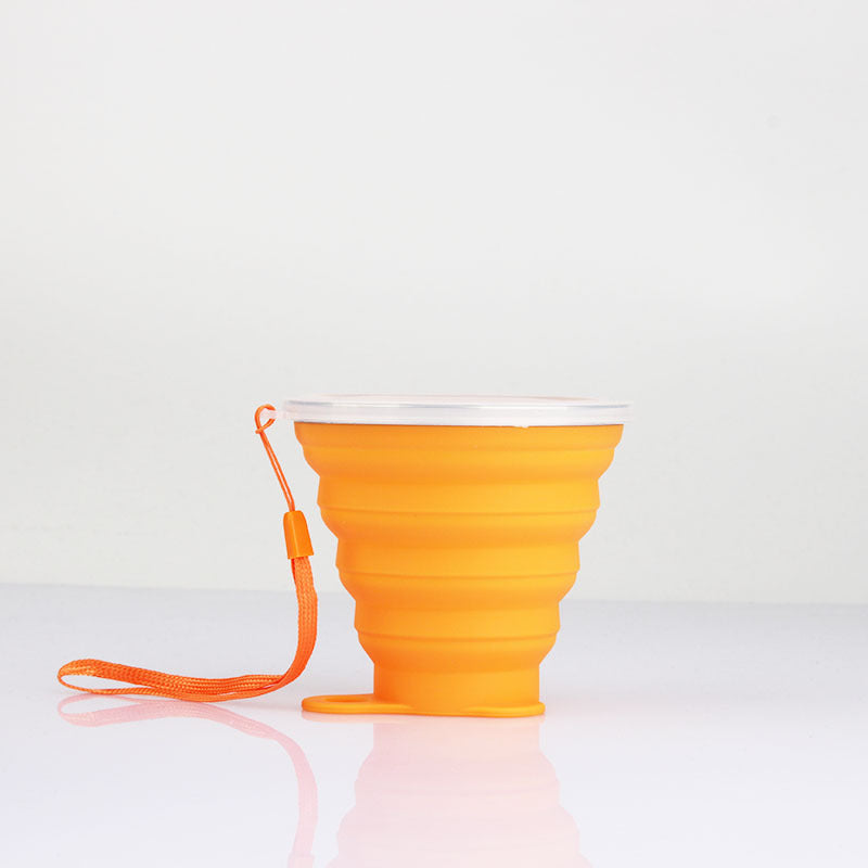 1pc Silicone Collapsible Travel Cup Foldable Portable Reusable Drinking Cup