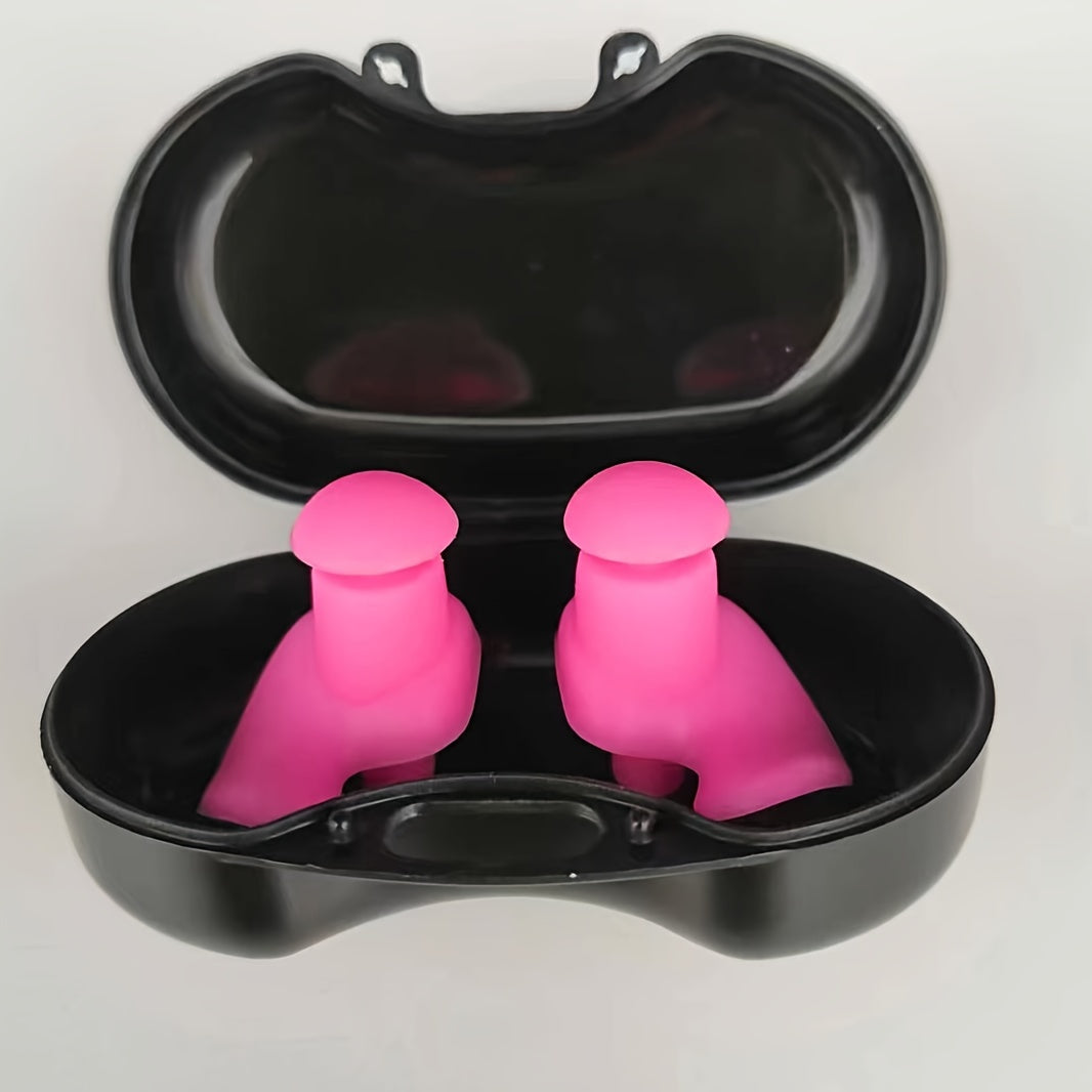 Spiral Silicone Earplugs with Box for Swimmers Divers Surfers
