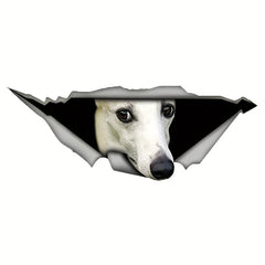 3D Whippet Dog Vinyl Car Sticker Cover Scratches