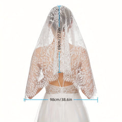 Women's Lace Veil Sheer Tulle Bridal Veil for Weddings
