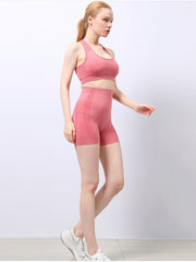 Bodycon Bra & Shorts Set Yoga Running Sports Fitness