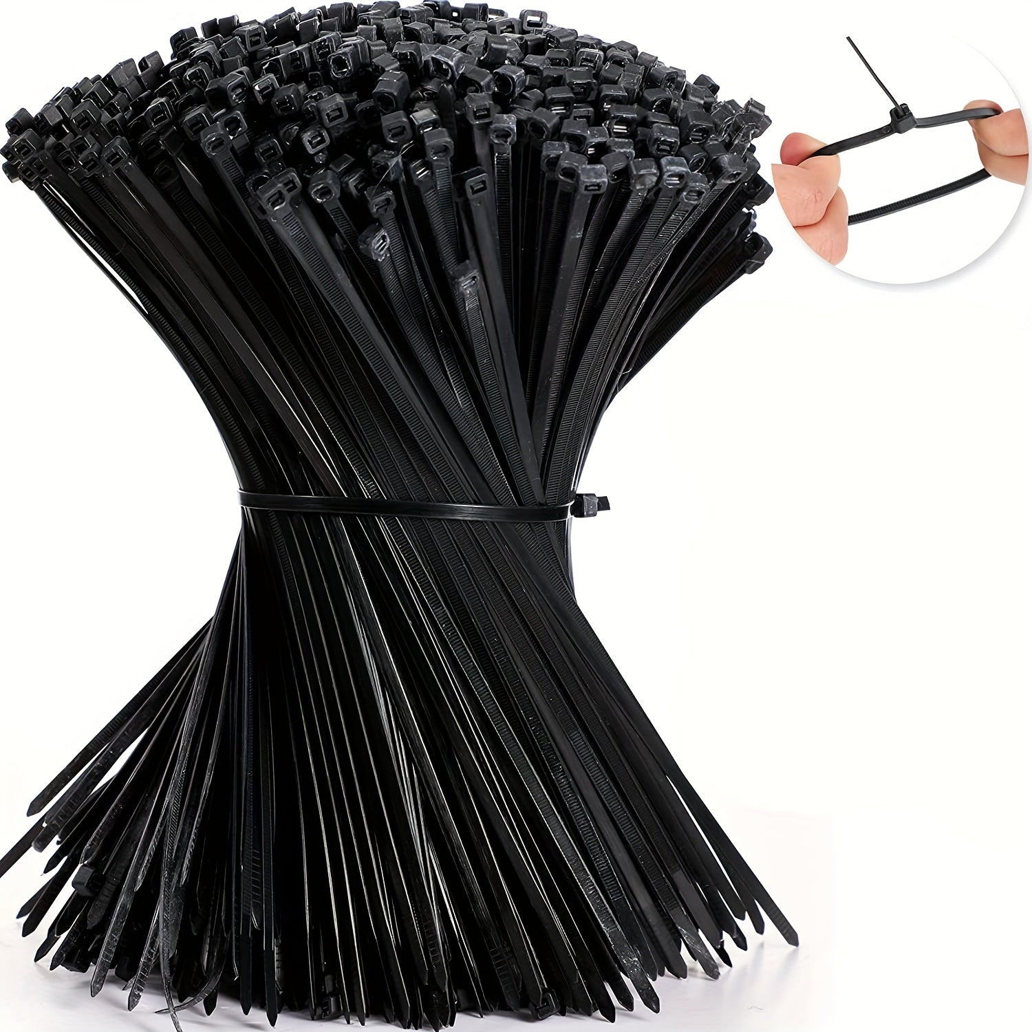 100pc Nylon Bundle Ties Thickened Extended Harness Ties Self-locking Storage