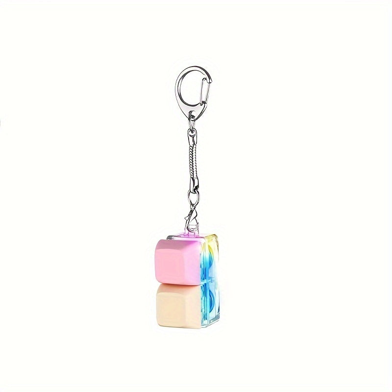 LED Light Keychain Keyboard Fidget Toy for Anxiety Relief