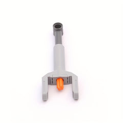 1pc Compact Gray ABS Telescopic Push Rod with Orange Stopper