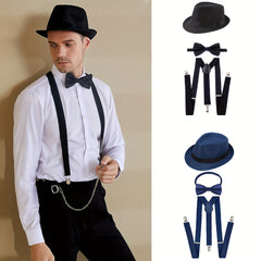 1920s Men's Dance Party Costume Set - Shirt, Pants, Bow Tie