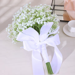 Handcrafted Children's Breath Flower Bouquet with Pearl Accents
