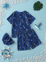 Boys Rocket Swim Suit Set for Beach Vacation