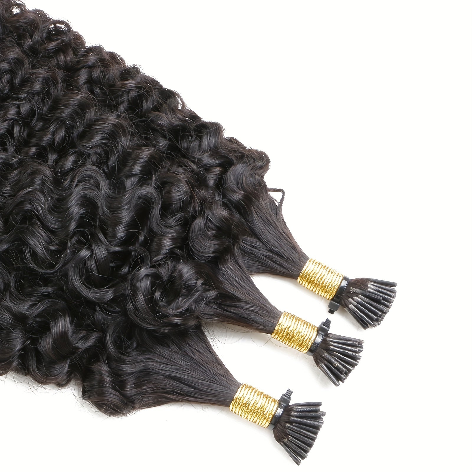 50g Kinky Curly I Tip Hair Extensions 100% Virgin Brazilian Human Hair For Women