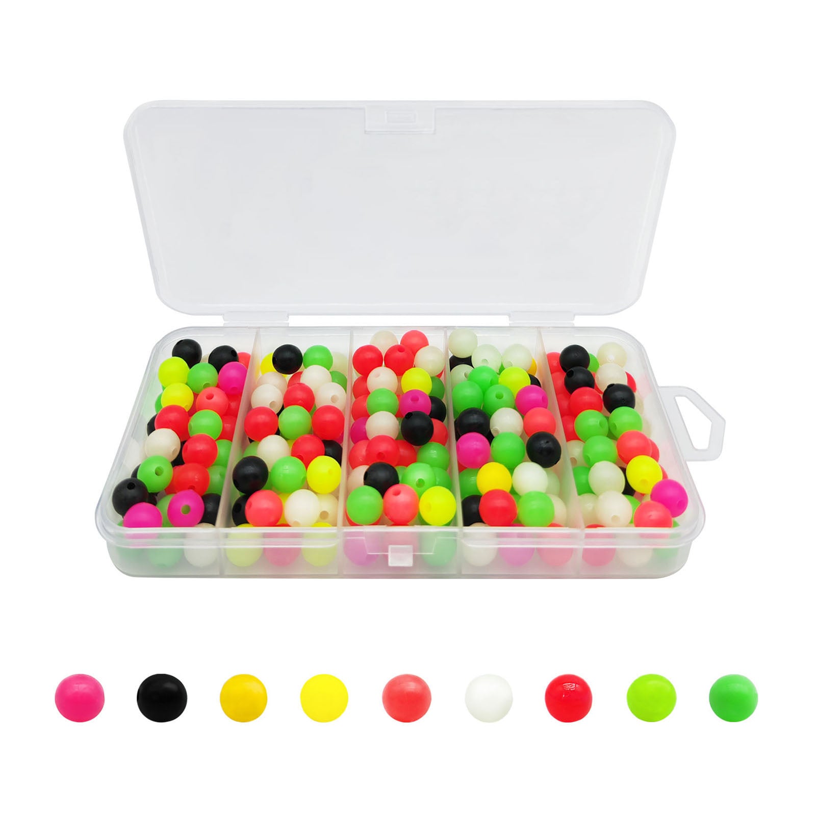 Fishing Beads Kit 6mm & 8mm Round Beads for Saltwater & Freshwater Rigs