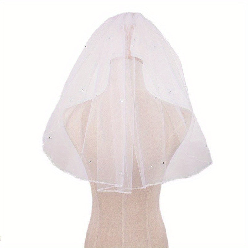 Bridal Veil with Faux Pearl Small Veil Hair Accessories
