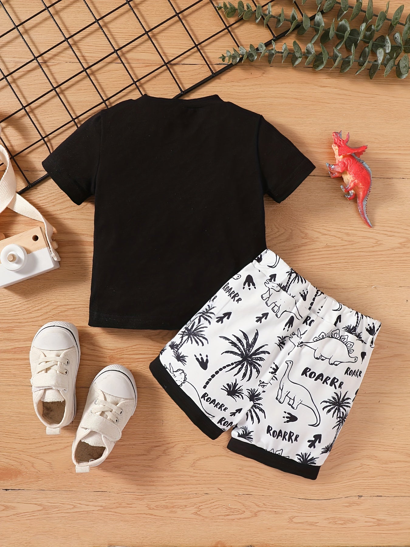 Boys Dinosaur T Shirt & Shorts Set for Summer