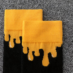 5 Pairs Skull & Bat Print Halloween Crew Socks Women's Stockings