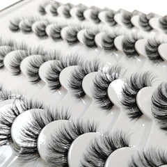 20 Pairs Faux Fluffy Curling False Lashes Pack