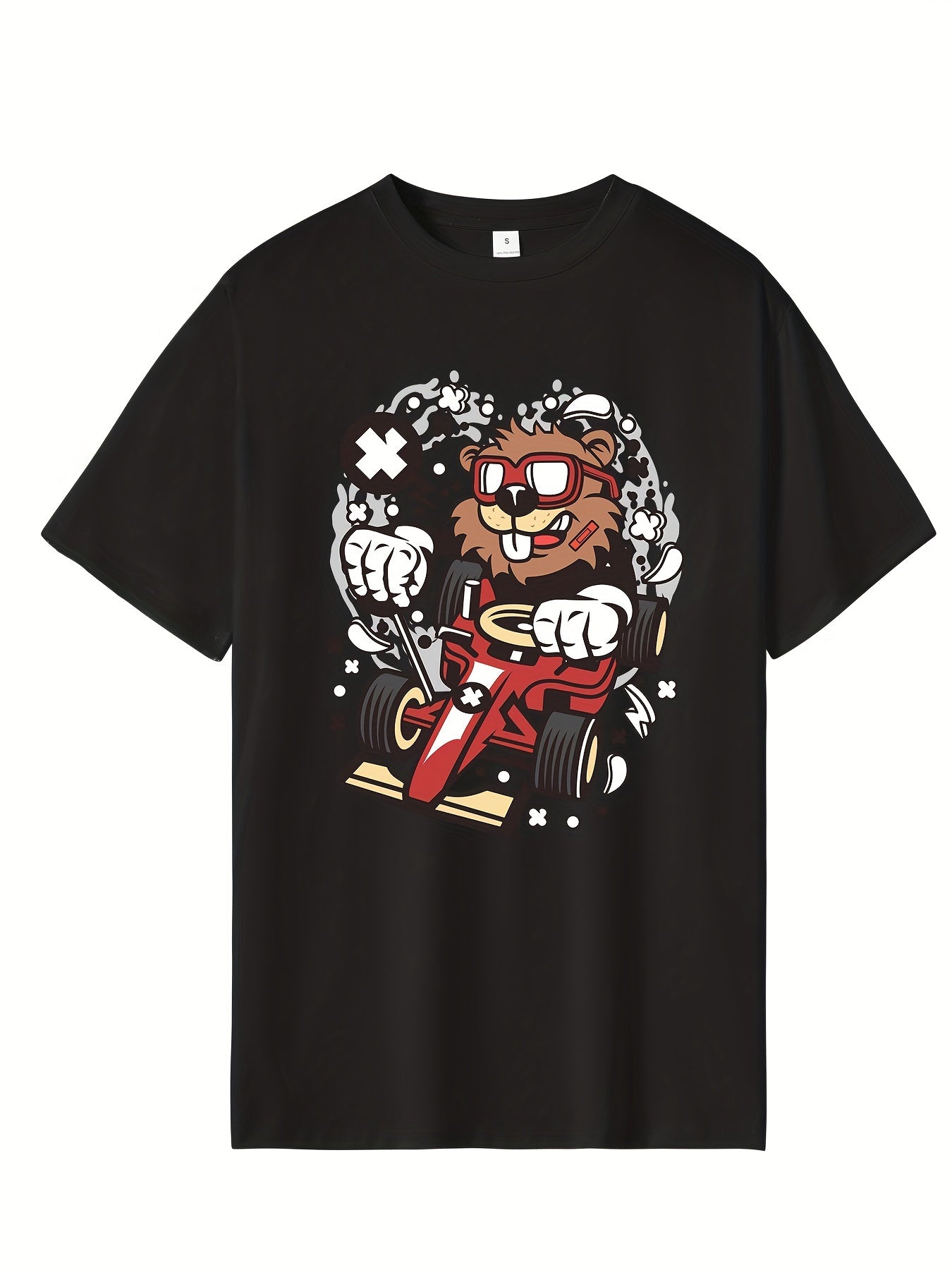Men's Cartoon Print Hip Pop T-shirt
