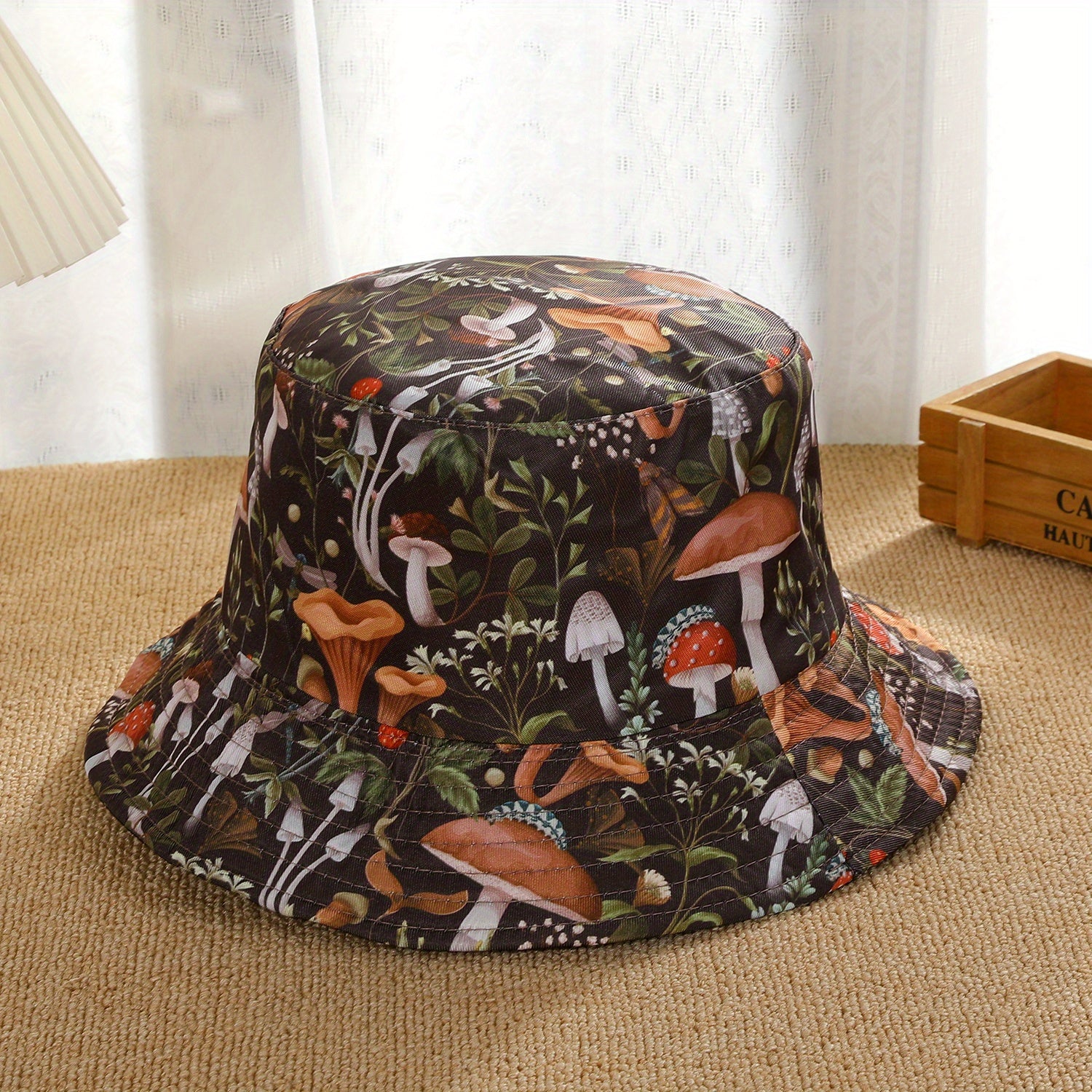 Men's Reversible Visor Windproof Street Bucket Hat