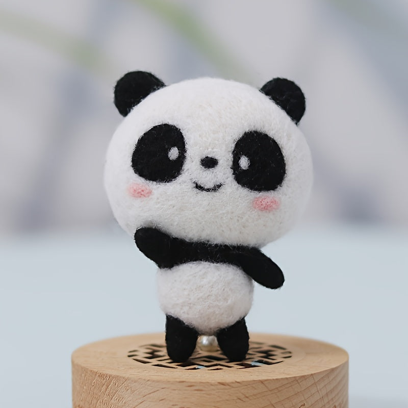 DIY Panda Wool Needle Felting Kit for Beginners