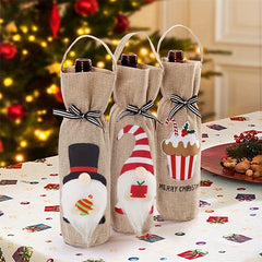Christmas Faceless Old Man Doll Wine Bottle Cover