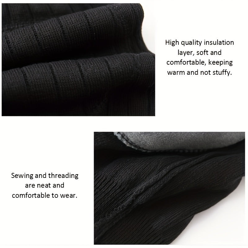 2pcs Warm Knee & Leg Guards Fleece for Men & Women Cold Leg Protection