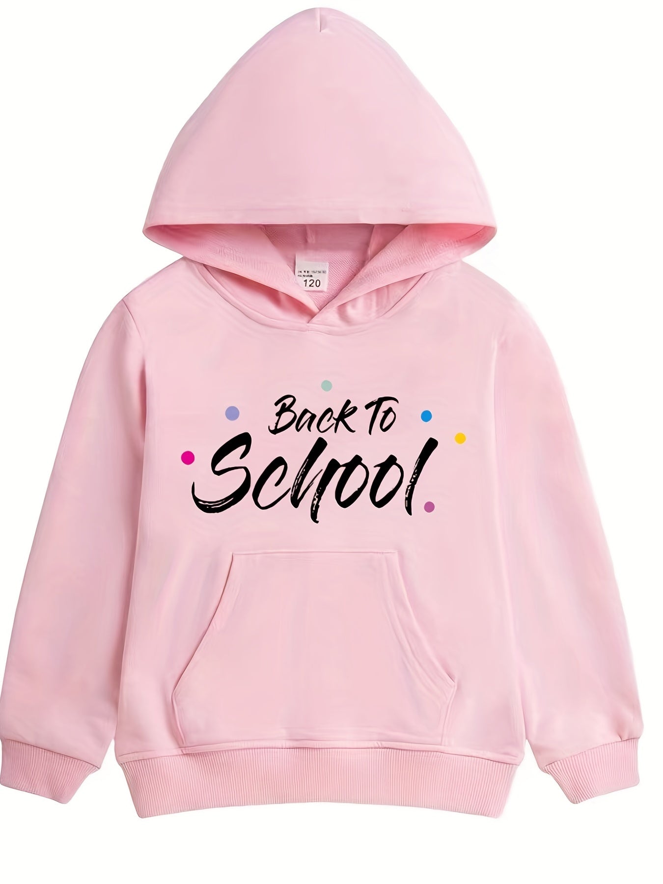 Girls' Back to School Pattern Hoodie Sweatshirt Top
