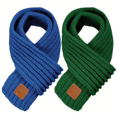 2pcs Winter Knitted Scarf for Kids Boys Girls