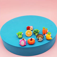 24pcs Pink Vegetable Series Adjustable Rings Box Girls Birthday