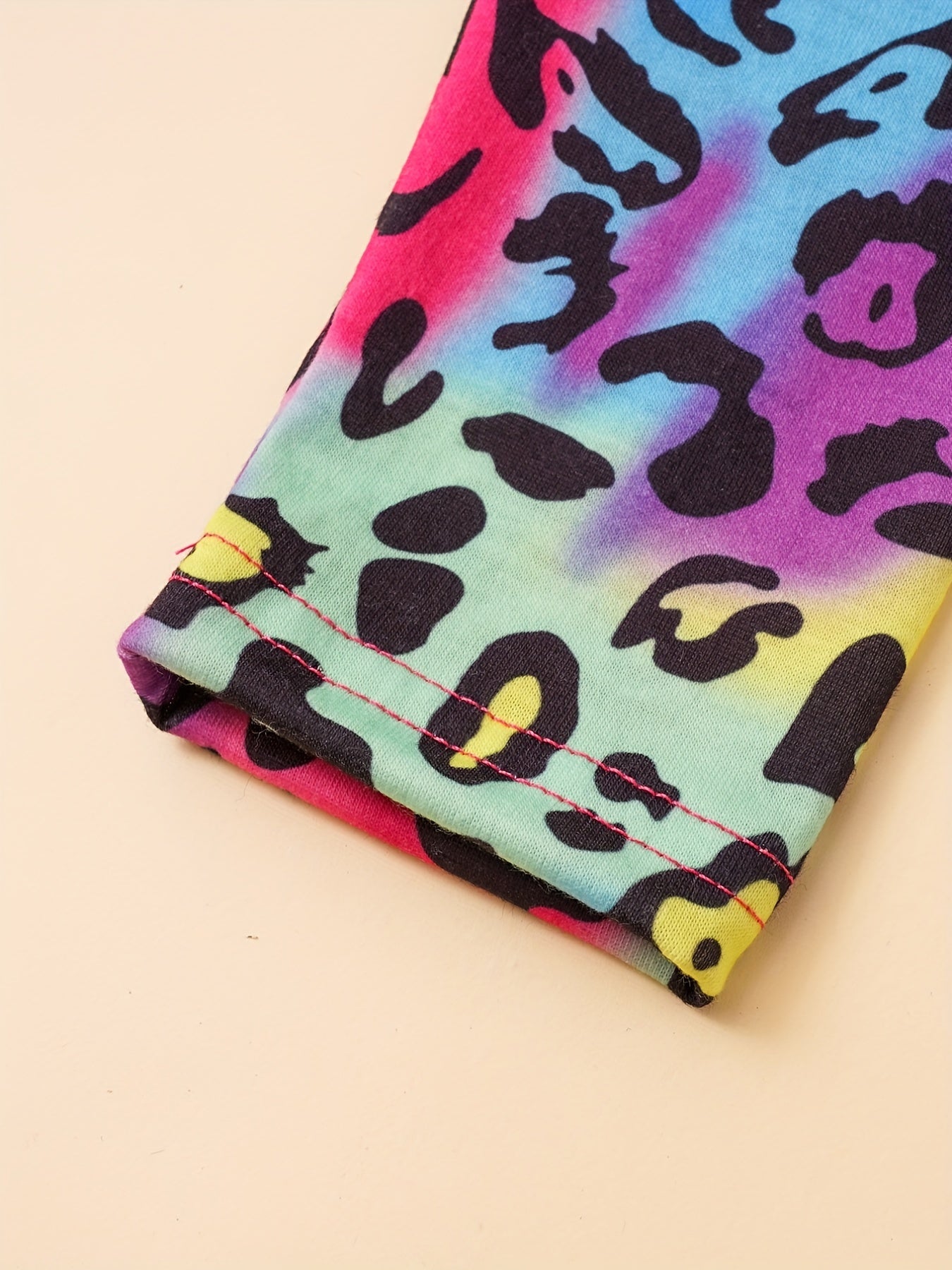 2pcs Baby Girl's Leopard Print Leggings Soft & Comfortable Trousers