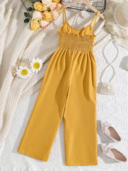 Girls Sleeveless Jumpsuit Casual Bib Pants Kids Clothes Summer