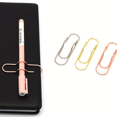 5pcs Metal Pen Clips Paper Clip Stationery Tool