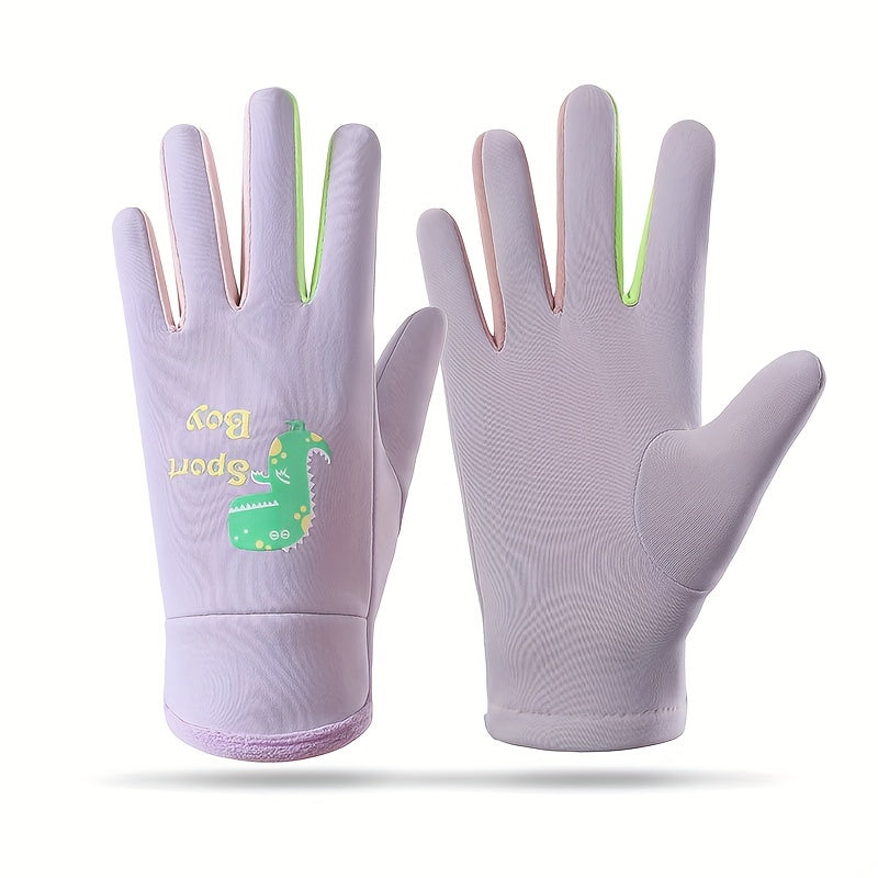 Cartoon Night Lighting Gloves for Winter Sports