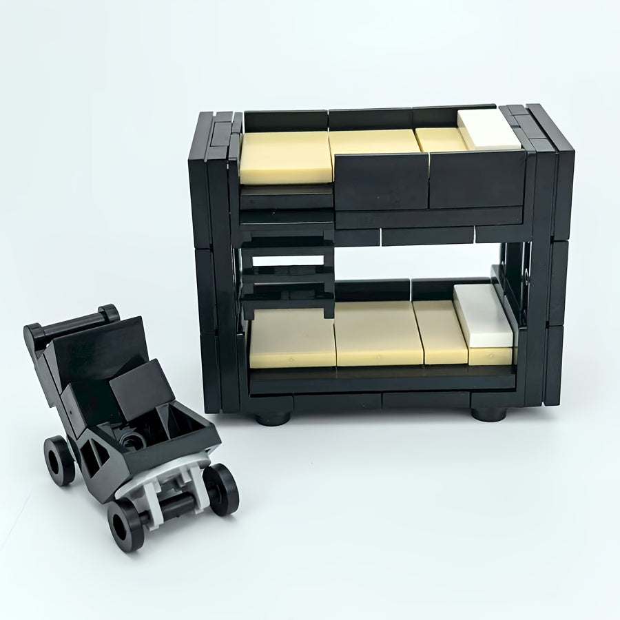 Kids Bunk Bed with Cradle Stroller Building Set