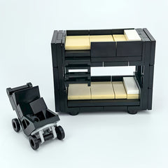 Kids Bunk Bed with Cradle Stroller Building Set